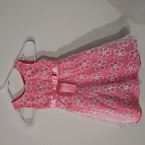 Girls 4T pink dress with white flowers